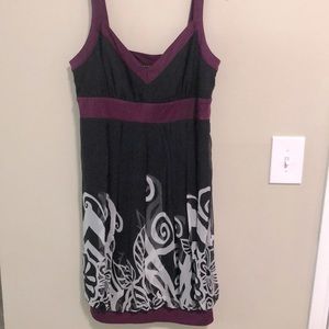 Robbie Bee Dress Signature Silk Black SZ 12 Bubble Hem Y2K